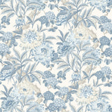 G P & J BAKER - SUMMER PEONY- BLUE - Wallcovering by the Roll
