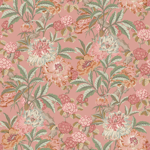 G P & J BAKER - SUMMER PEONY- RED - Wallcovering by the Roll RED