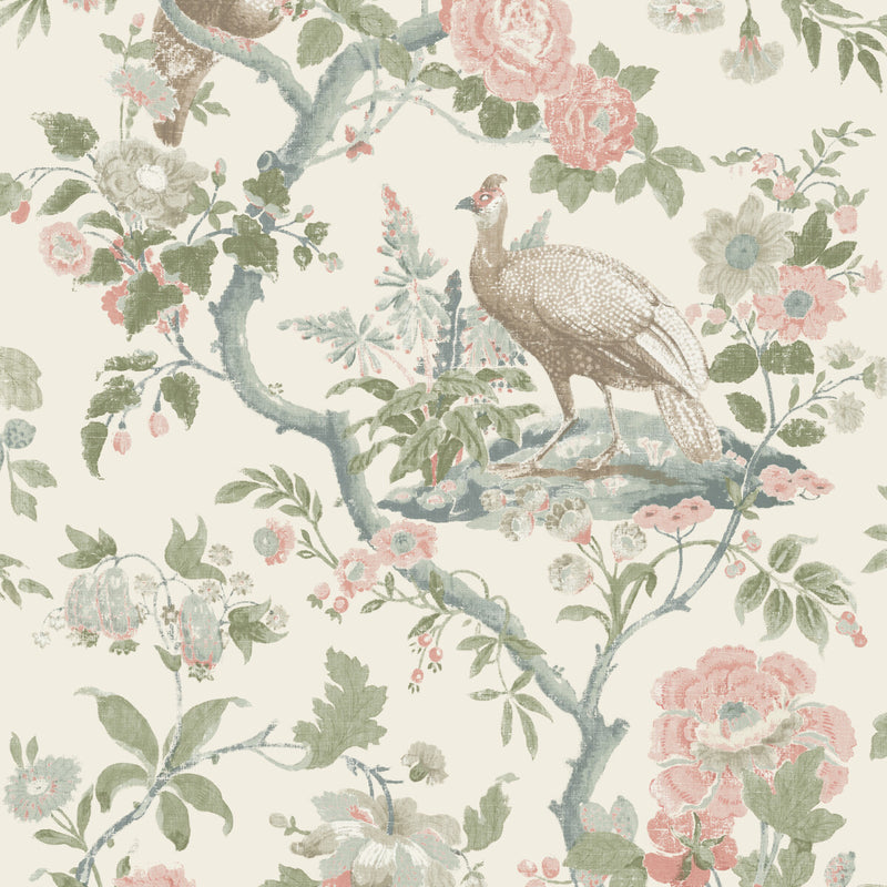 G P & J BAKER - BROUGHTON ROSE- BLUSH - Wallcovering by the Roll BLUSH