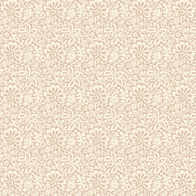 G P & J BAKER - FLORA- BLUSH - Wallcovering by the Roll BLUSH