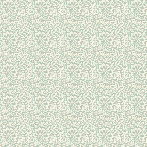 G P & J BAKER - FLORA- AQUA - Wallcovering by the Roll AQUA