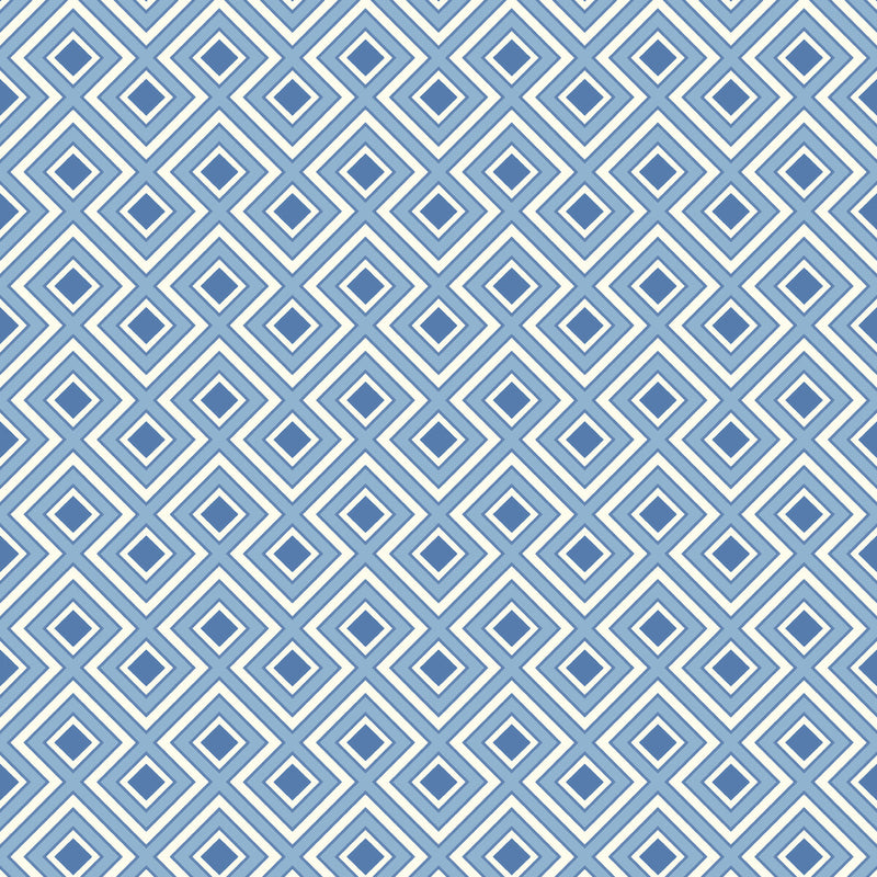 G P & J BAKER - LA FIORENTINA SMALL- BLUE - Wallcovering by the Roll BLUE