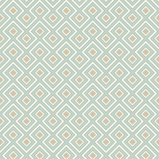 G P & J BAKER - LA FIORENTINA SMALL- AQUA - Wallcovering by the Roll AQUA