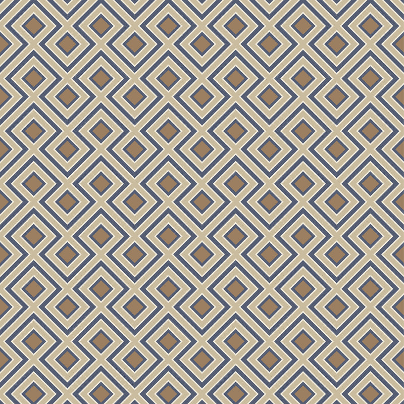 G P & J BAKER - LA FIORENTINA SMALL- INDIGO - Wallcovering by the Roll INDIGO