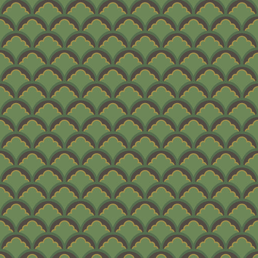 G P & J BAKER - MOUNT TEMPLE SMALL- EMERALD - Wallcovering by the Roll EMERALD