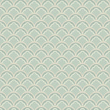 G P & J BAKER - MOUNT TEMPLE SMALL- AQUA - Wallcovering by the Roll