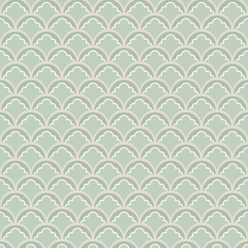 G P & J BAKER - MOUNT TEMPLE SMALL- AQUA - Wallcovering by the Roll AQUA