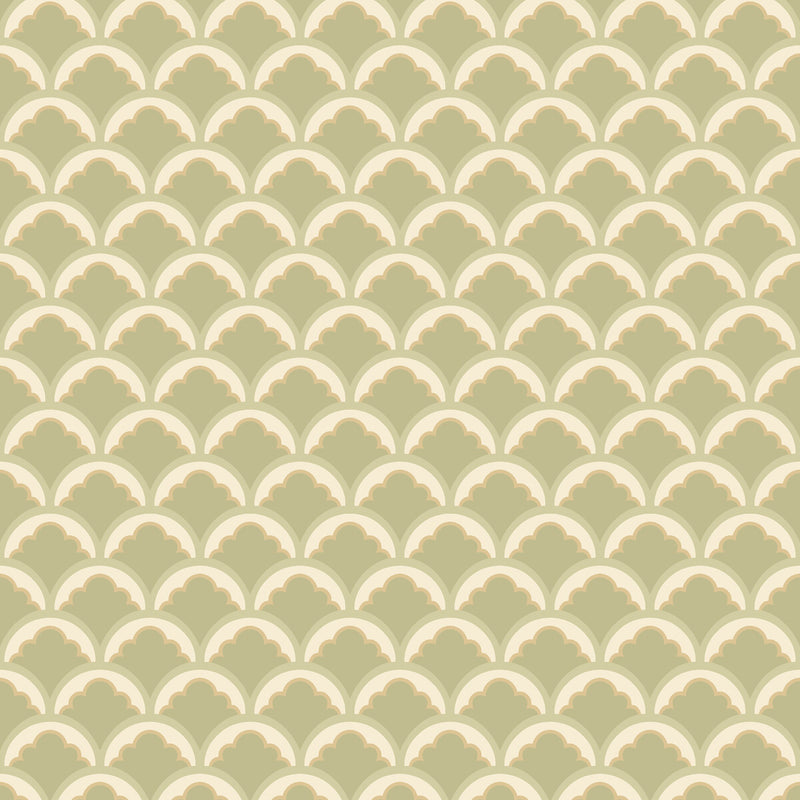 G P & J BAKER - MOUNT TEMPLE SMALL- SAGE - Wallcovering by the Roll SAGE