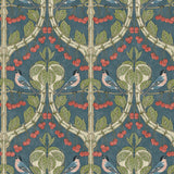 G P & J BAKER - BIRDS & CHERRIES- INDIGO - Wallcovering by the Roll