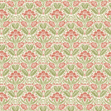 G P & J BAKER - IRIS MEADOW- PINK/GREEN - Wallcovering by the Roll