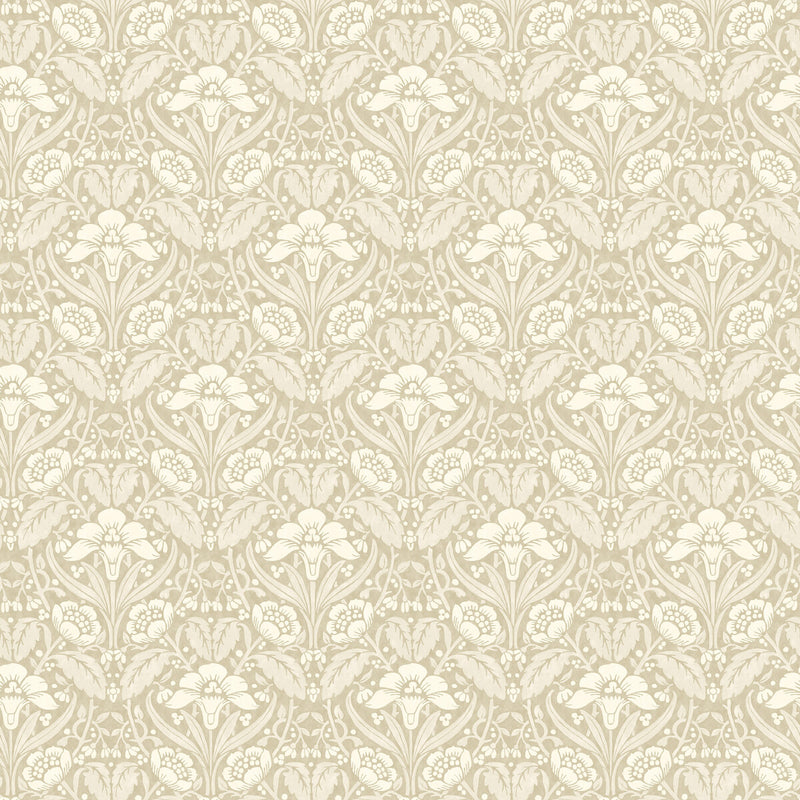 G P & J BAKER - IRIS MEADOW- LINEN - Wallcovering by the Roll LINEN