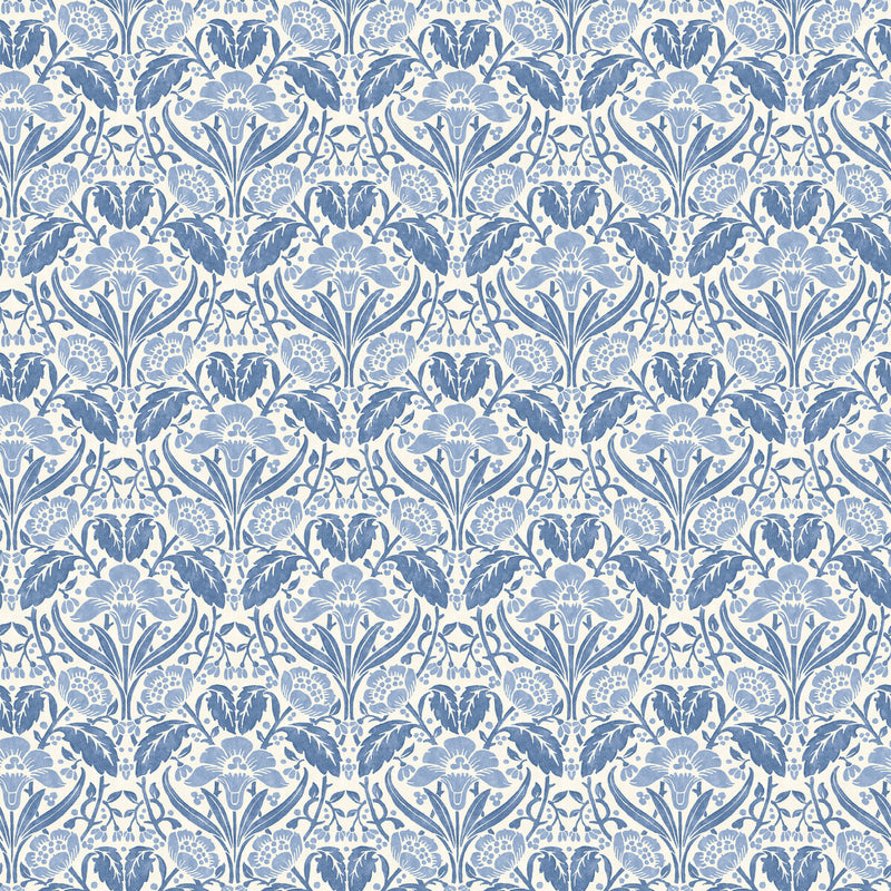 G P & J BAKER - IRIS MEADOW- BLUE - Wallcovering by the Roll BLUE