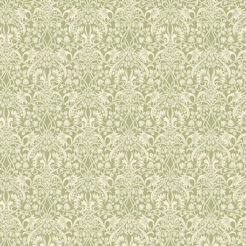 G P & J BAKER - FRITILLERIE- GREEN - Wallcovering by the Roll GREEN