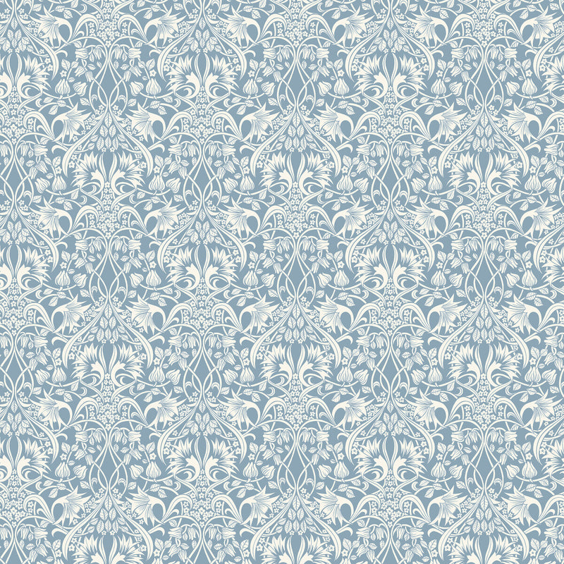 G P & J BAKER - FRITILLERIE- BLUE - Wallcovering by the Roll BLUE