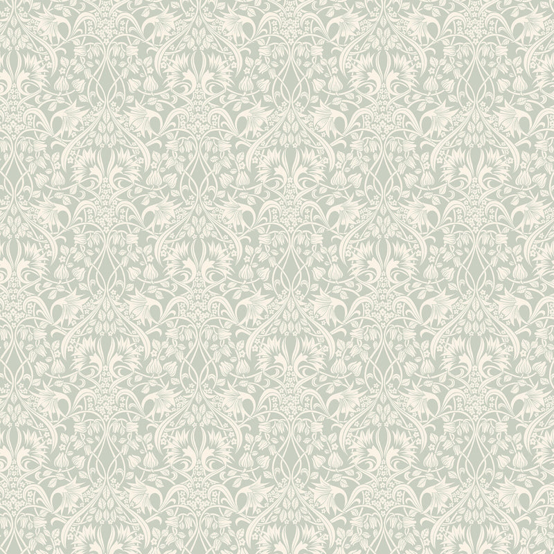G P & J BAKER - FRITILLERIE- AQUA - Wallcovering by the Roll AQUA