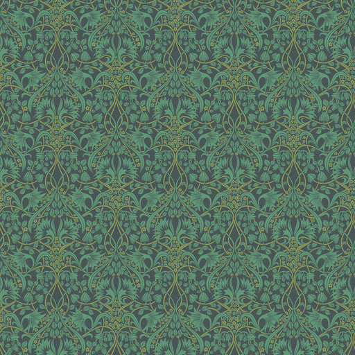 G P & J BAKER - FRITILLERIE- INDIGO/TEAL - Wallcovering by the Roll INDIGO/TEAL