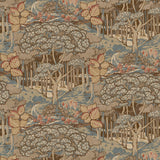 G P & J BAKER - RUSKIN- TEAL - Wallcovering by the Roll