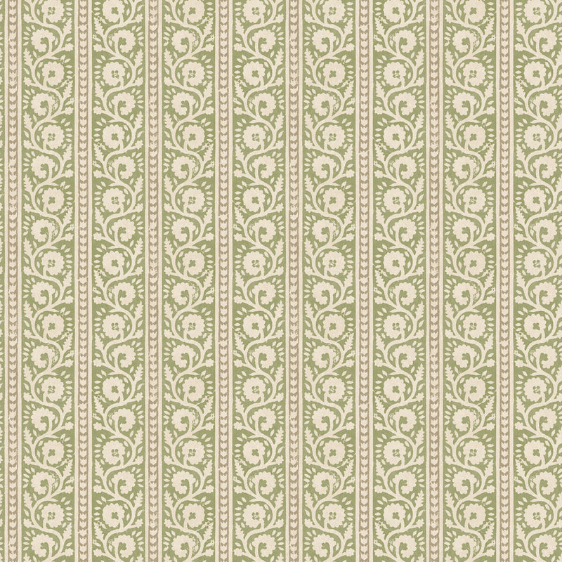 G P & J BAKER - BIBURY- GREEN - Wallcovering by the Roll GREEN