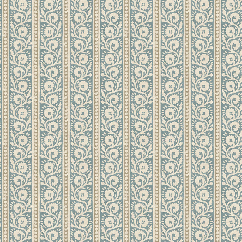 G P & J BAKER - BIBURY- BLUE - Wallcovering by the Roll BLUE