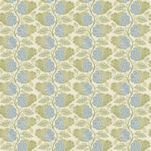 G P & J BAKER - CALCOT- GREEN/BLUE - Wallcovering by the Roll GREEN/BLUE