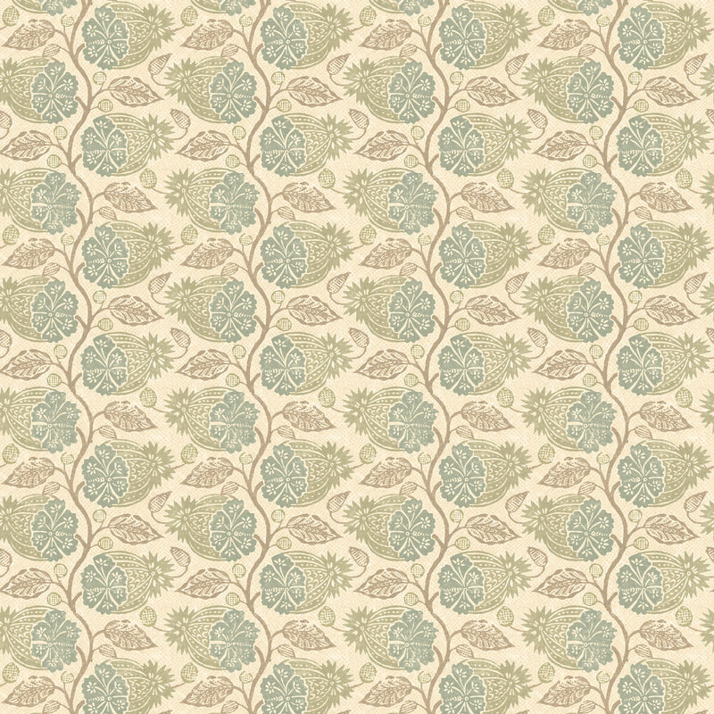 G P & J BAKER - CALCOT- AQUA - Wallcovering by the Roll AQUA