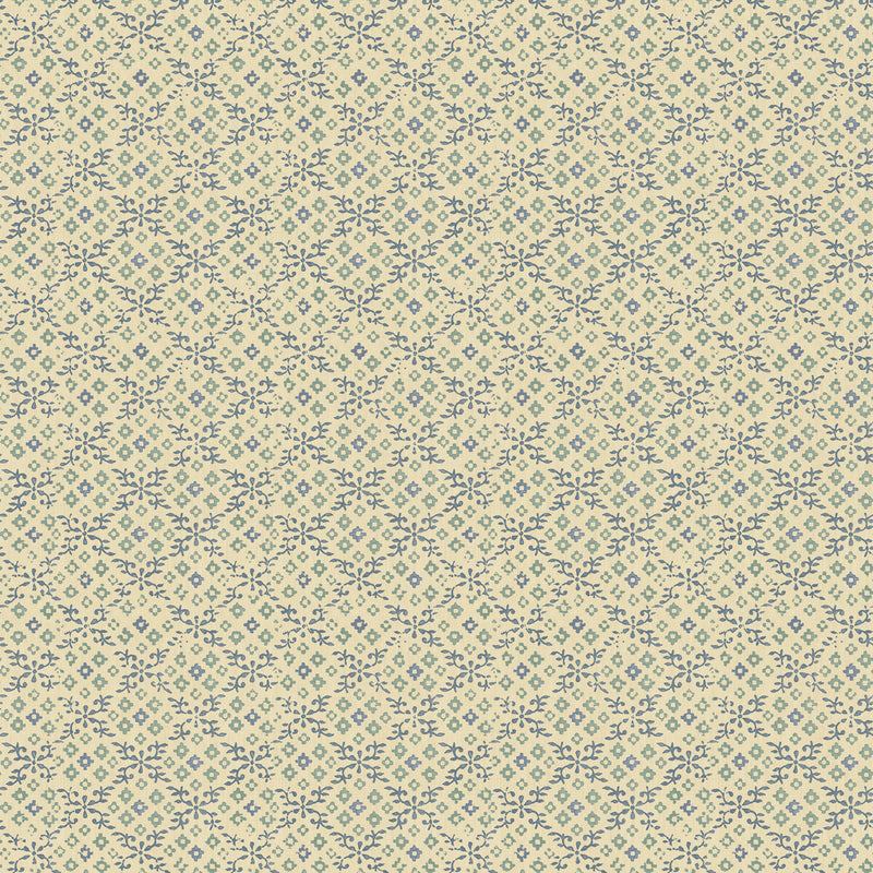 G P & J BAKER - GRANTLY- BLUE - Wallcovering by the Roll BLUE
