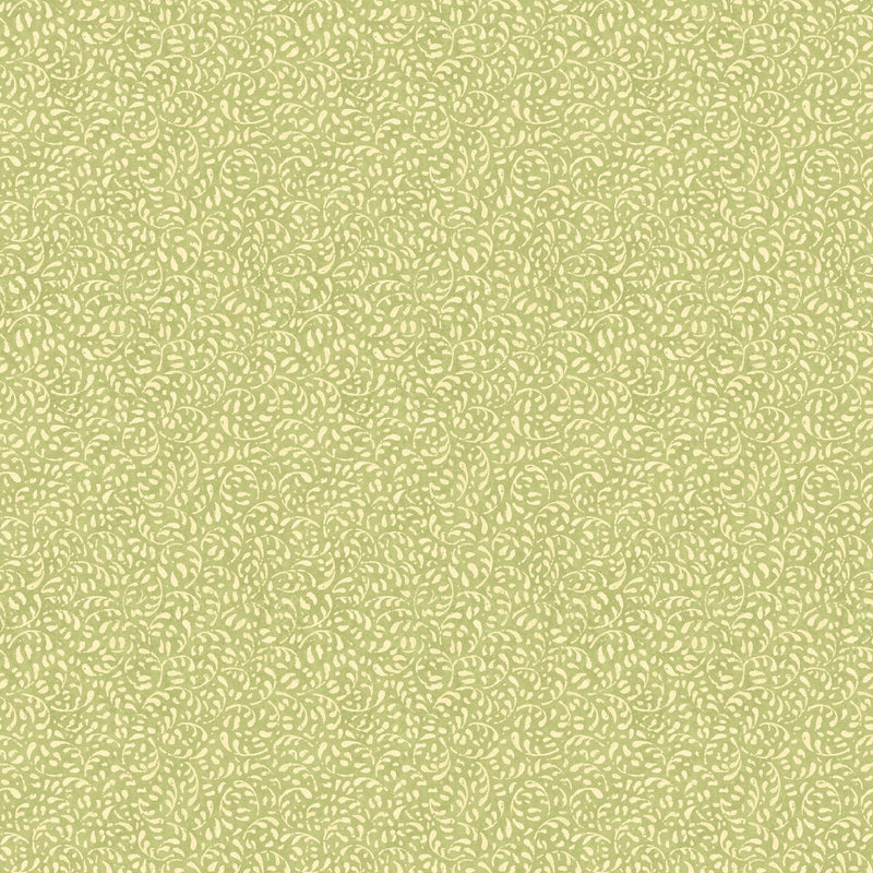 G P & J BAKER - TANSY- GREEN - Wallcovering by the Roll GREEN