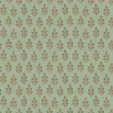 G P & J BAKER - POPPY SPRIG- AQUA/BLUSH - Wallcovering by the Roll