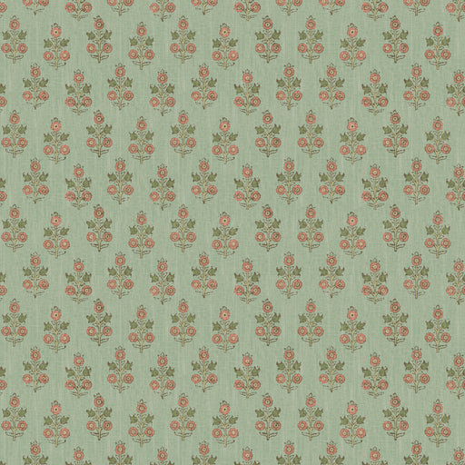 G P & J BAKER - POPPY SPRIG- AQUA/BLUSH - Wallcovering by the Roll AQUA/BLUSH