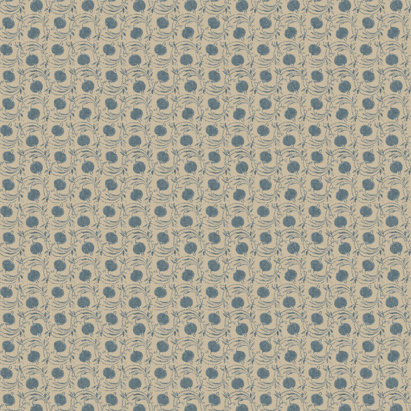 G P & J BAKER - SEED POD- BLUE - Wallcovering by the Roll BLUE