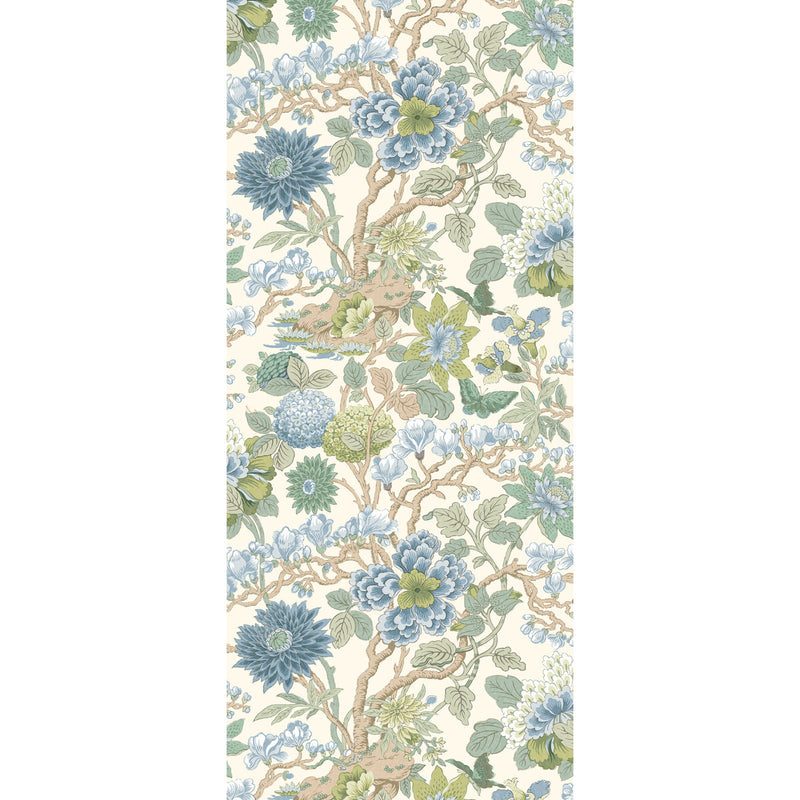 G P & J BAKER - LITTLE MAGNOLIA- WILLOW - Wallcovering by the Roll WILLOW