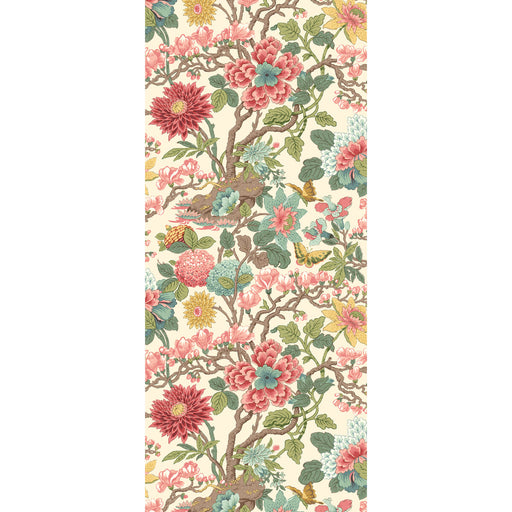 G P & J BAKER - LITTLE MAGNOLIA- ROSE MADDER - Wallcovering by the Roll ROSE MADDER