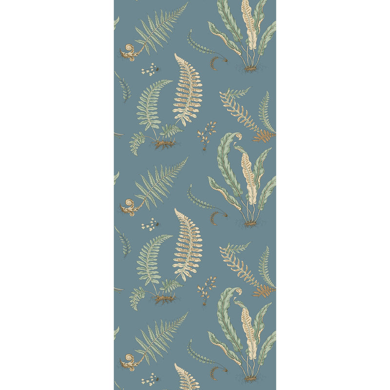 G P & J BAKER - FERNS- DENIM - Wallcovering by the Roll DENIM