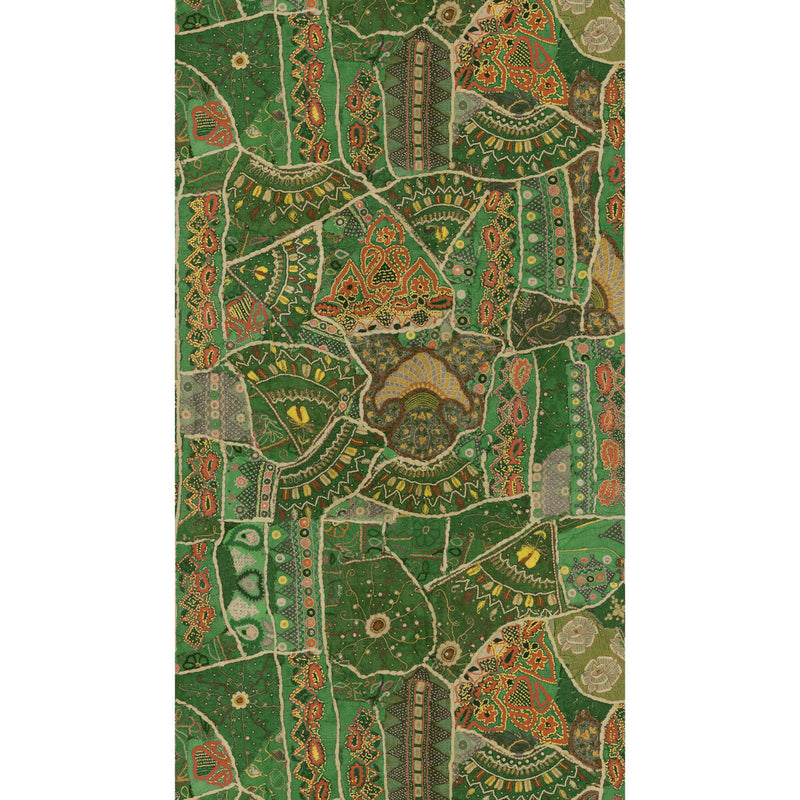 G P & J BAKER - FRONT ROW- JEWEL GREEN - Wallcovering by the Roll JEWEL GREEN