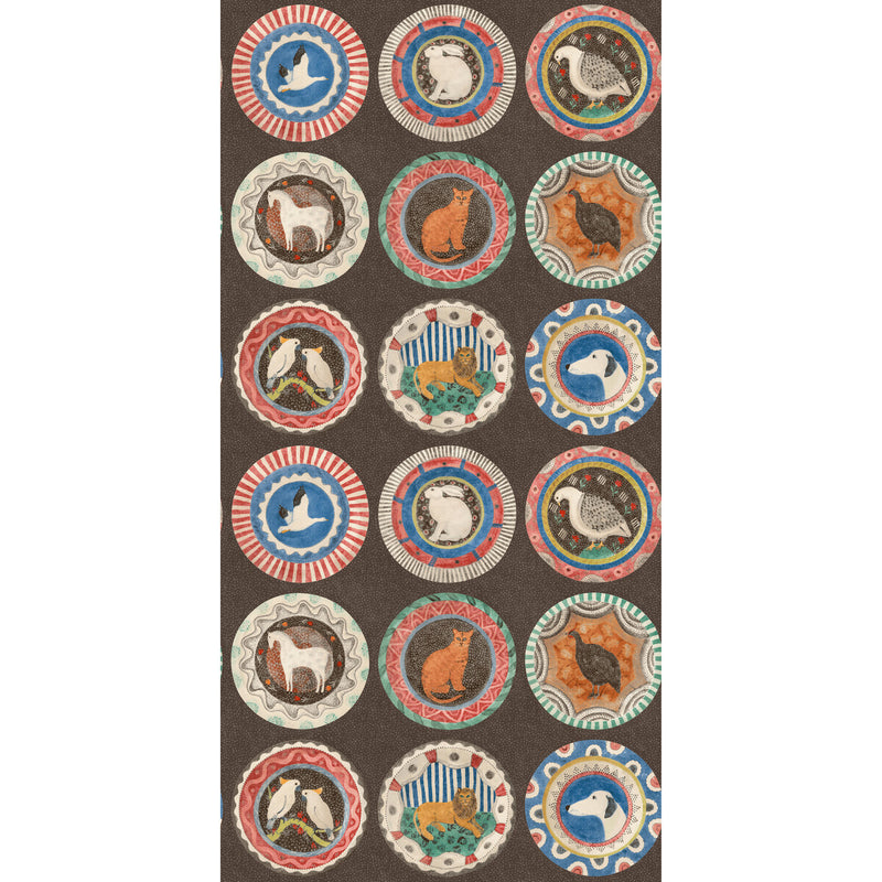 G P & J BAKER - ROBINA'S DINNER PARTY- COCOA - Wallcovering by the Roll COCOA