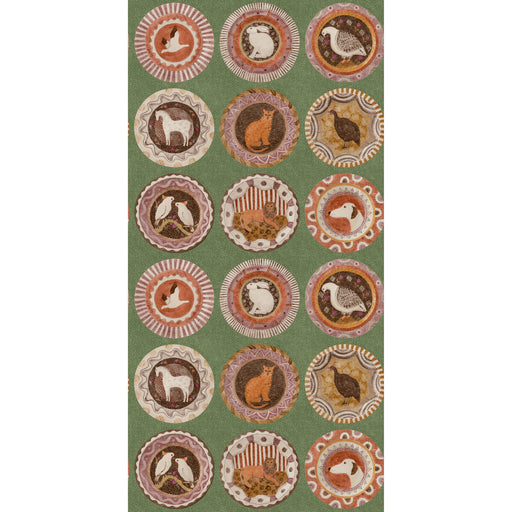 G P & J BAKER - ROBINA'S DINNER PARTY- GREEN - Wallcovering by the Roll GREEN