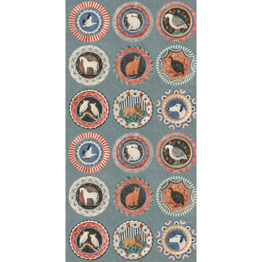 G P & J BAKER - ROBINA'S DINNER PARTY- TEAL - Wallcovering by the Roll TEAL
