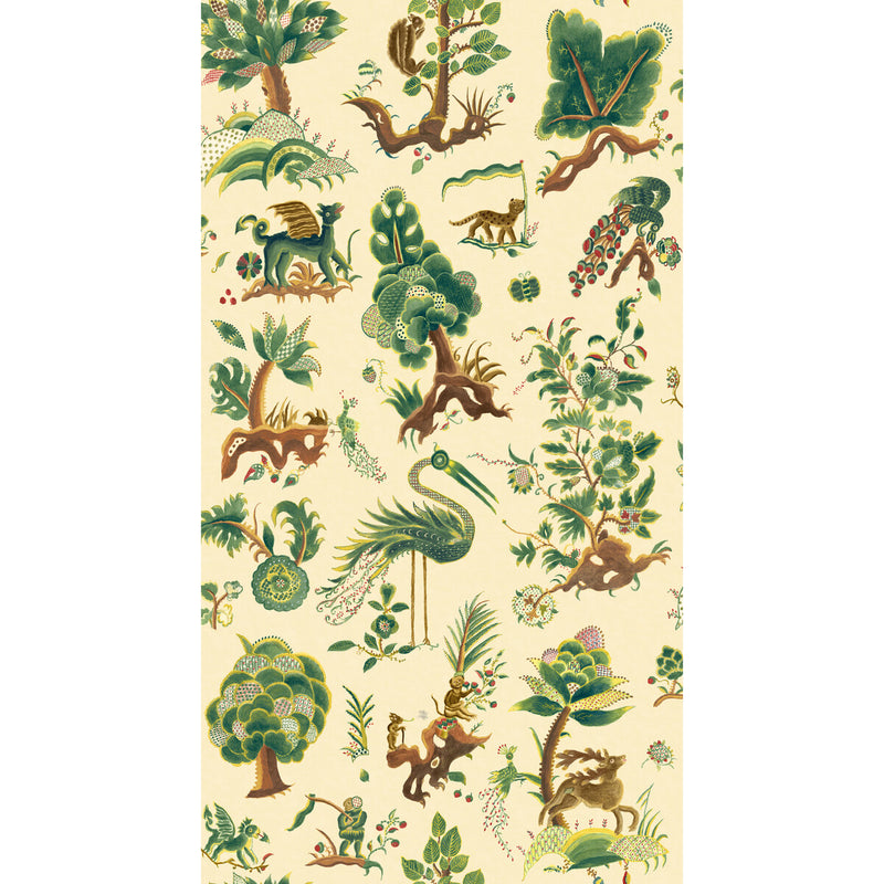 G P & J BAKER - GERTRUDE- DOCUMENT GREEN - Wallcovering by the Roll DOCUMENT GREEN