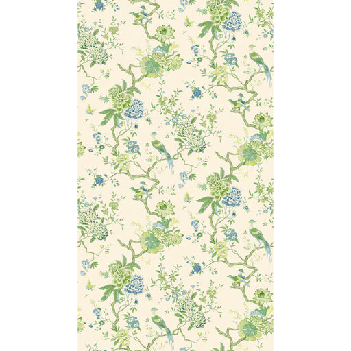 G P & J BAKER - ORIENTAL BIRD- GREEN/BLUE - Wallcovering by the Roll GREEN/BLUE