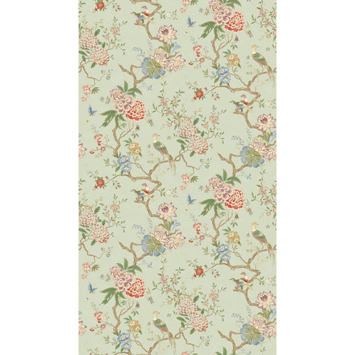 G P & J BAKER - ORIENTAL BIRD- EAU DE NIL - Wallcovering by the Roll EAU DE NIL