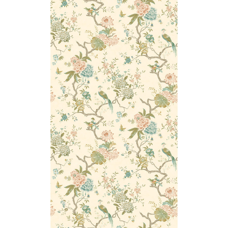 G P & J BAKER - ORIENTAL BIRD- ANTIQUE - Wallcovering by the Roll ANTIQUE
