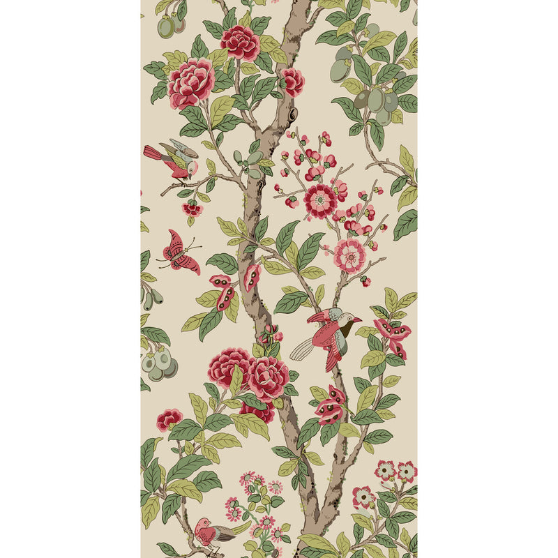 G P & J BAKER - ELDON- ARCHIVE PINK - Wallcovering by the Roll ARCHIVE PINK