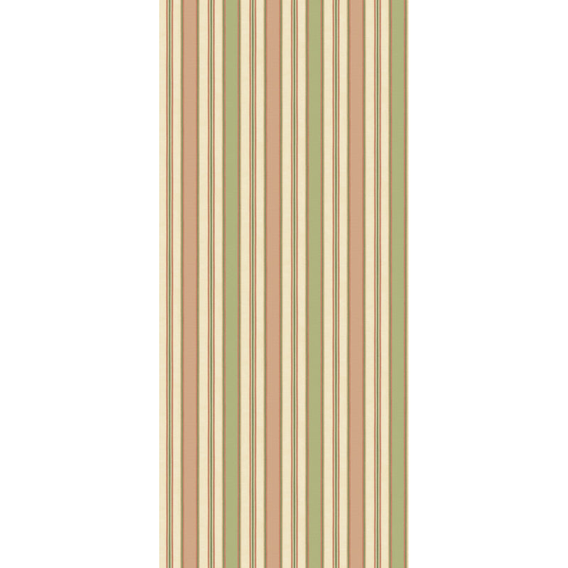 G P & J BAKER - MELBOURNE STRIPE- SOFT RED/GREEN - Wallcovering by the Roll SOFT RED/GREEN