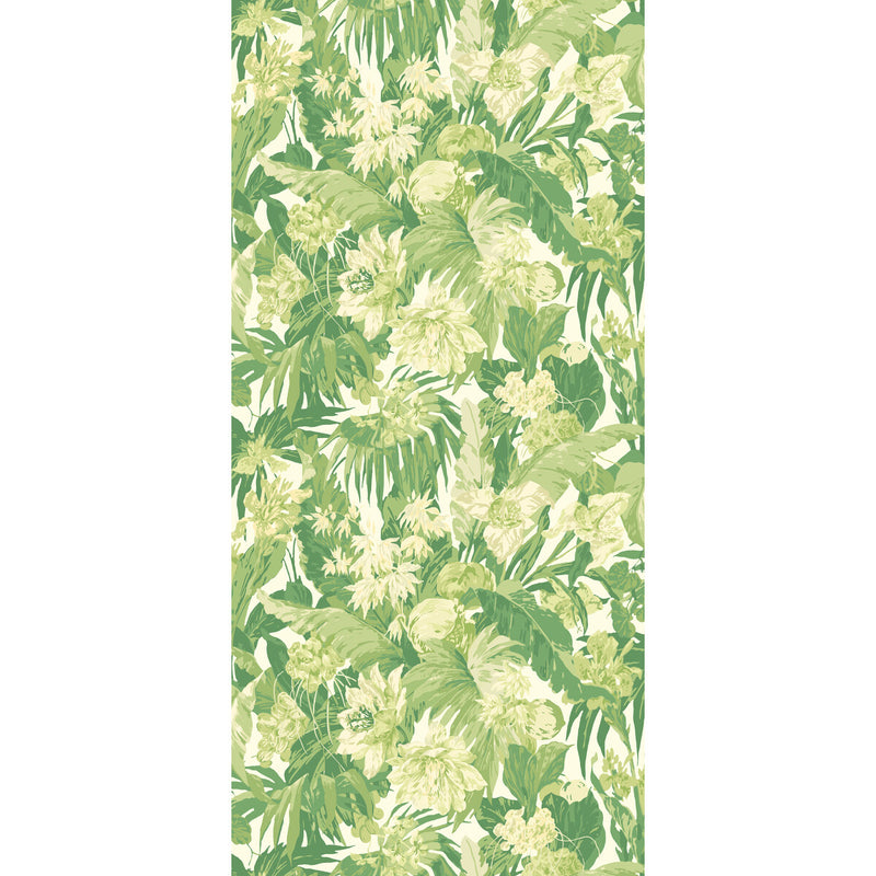 G P & J BAKER - TROPICAL FLORAL- GREEN - Wallcovering by the Roll GREEN