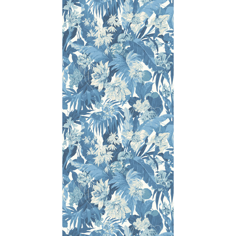 G P & J BAKER - TROPICAL FLORAL- BLUE - Wallcovering by the Roll BLUE