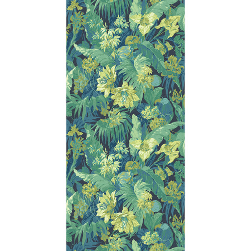 G P & J BAKER - TROPICAL FLORAL- INDIGO/TEAL - Wallcovering by the Roll INDIGO/TEAL