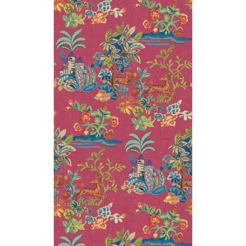 G P & J BAKER - KNIGHT'S TALE- FUCHSIA - Wallcovering by the Roll FUCHSIA
