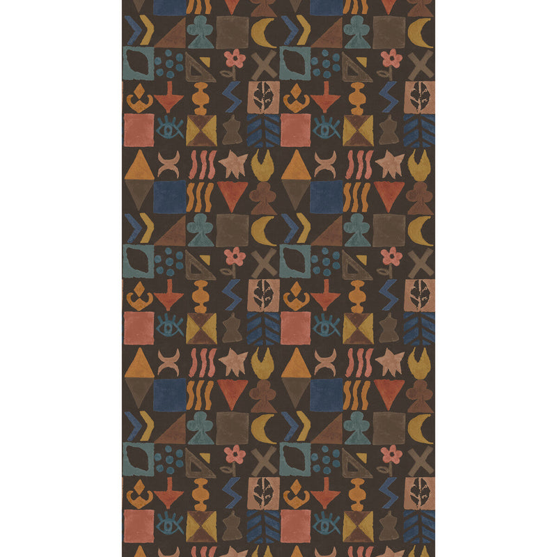 G P & J BAKER - POTATO PRINT- CHOCOLATE - Wallcovering by the Roll CHOCOLATE