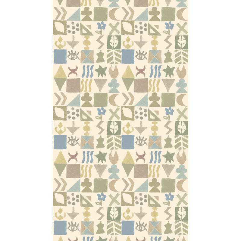 G P & J BAKER - POTATO PRINT- SAGE - Wallcovering by the Roll SAGE