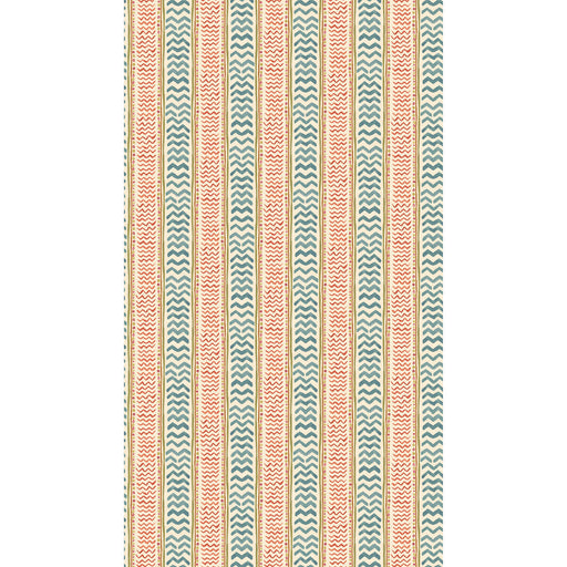 G P & J BAKER - WRIGGLE ROOM- TEAL/SPICE - Wallcovering by the Roll TEAL/SPICE